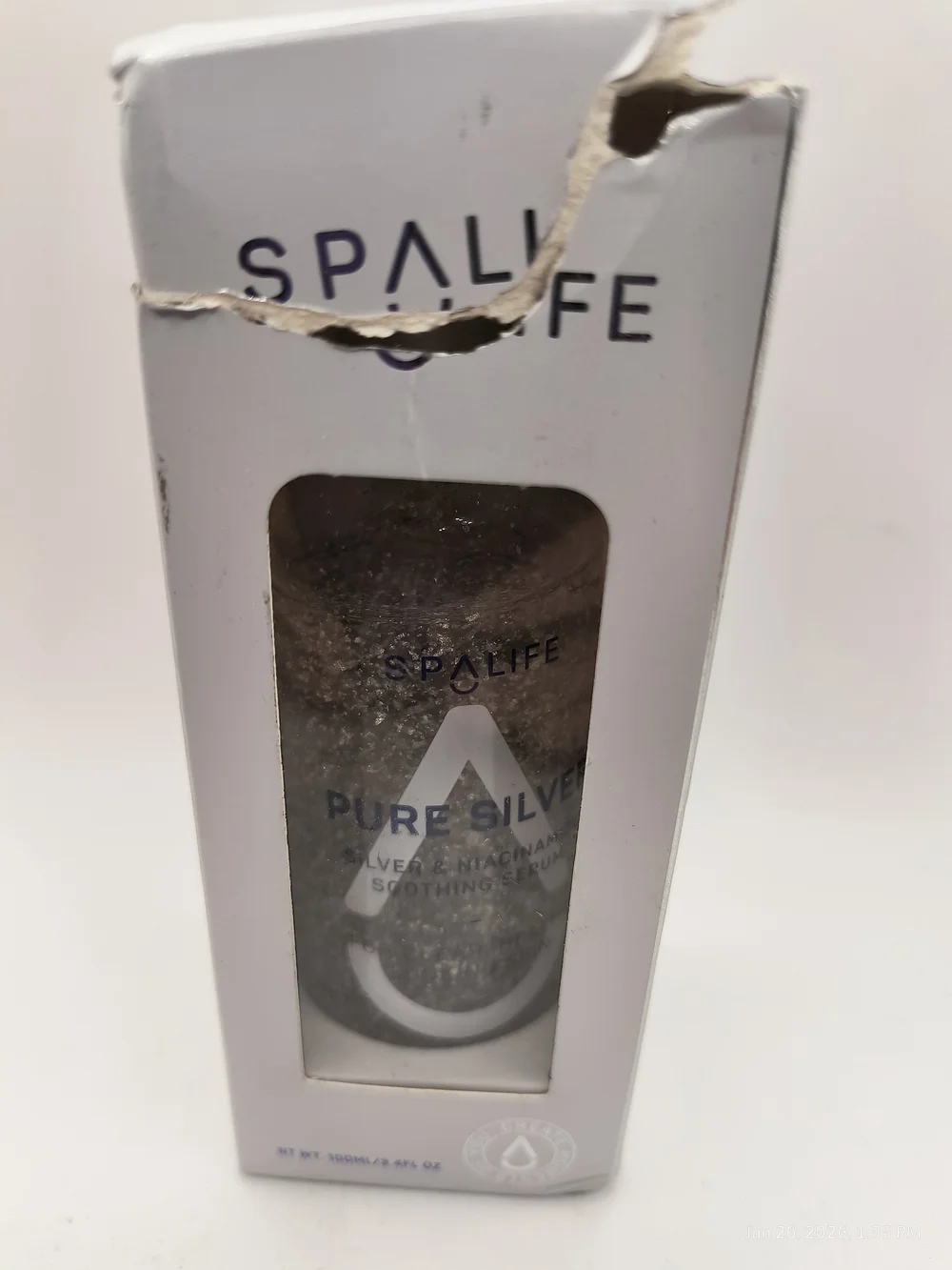 SpaLife Pure Silver & Niacinamide Soothing Serum - Sealed Box DMG